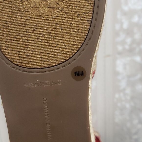 Vince Camuto Carran Espadrilles Sandals Slides NIB Red Size 9M - Picture 5 of 10